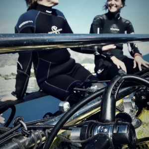 Divers on the RIB boat